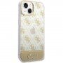 Guess Peony Glitter Script Logo кейс за iPhone 14 - златен