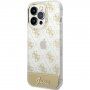 Guess Peony Glitter Script Logo кейс за iPhone 14 Pro - златен