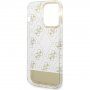 Guess Peony Glitter Script Logo кейс за iPhone 14 Pro - златен