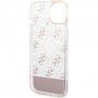 Guess Peony Glitter Script Logo кейс за iPhone 14 - розов