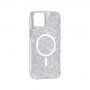 Case Mate Twinkle кейс с MagSafe и ефект на звезден прах за iPhone 14 Plus - сребърен