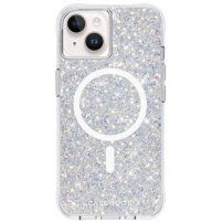 Case Mate Twinkle кейс с MagSafe и ефект на звезден прах за iPhone 14 Plus - сребърен