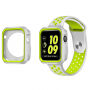 Защитен силиконов калъф за Apple Watch 38mm - бял - зелено
