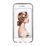 Защитен кейс с прозрачна задна страна за Apple iPhone 6 / 6S - розов на цветя