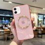 Лъскав прозрачен кейс с MagSafe за iPhone 11 - розов