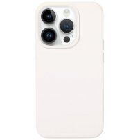 Силиконов кейс за iPhone 14 Pro Max - бял