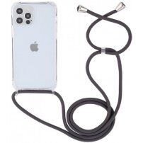 Прозрачен кейс с връзка за iPhone 13 Pro Max - сив