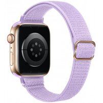 Найлонова тънка каишка с подвижна катарама за Apple Watch 42mm / 41mm / 40mm / 38mm - лилав