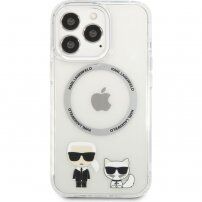 Karl Lagerfeld Karl and Choupette кейс с MagSafe за iPhone 13 Pro Max - прозрачен
