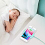 BASEUS безконтактно QI зарядно във формата на поничка за Apple iPhone - тюркоазена
