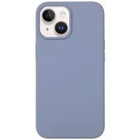 Силиконов кейс за iPhone 14 Plus - синьо-сив