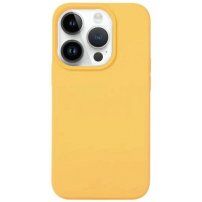 Силиконов кейс за iPhone 14 Pro Max - жълт