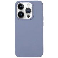 Силиконов кейс за iPhone 14 Pro Max - синьо-сив