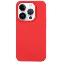 Силиконов кейс за iPhone 14 Pro Max - светлочервен