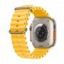Силиконова океанска каишка за Apple Watch Ultra 49mm / 46mm / 45mm / 44mm / 42mm - жълт