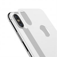 BASEUS твърдо задно стъкло за iPhone X / XS - бяло