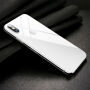 BASEUS твърдо задно стъкло за iPhone X / XS - бяло
