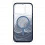 GEAR4 D3O Milan Snap Blue Swirl прозрачен кейс с MagSafe за iPhone 14 Pro Max - син