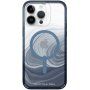 GEAR4 D3O Milan Snap Blue Swirl прозрачен кейс с MagSafe за iPhone 14 Pro Max - син