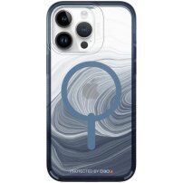 GEAR4 D3O Milan Snap Blue Swirl прозрачен кейс с MagSafe за iPhone 14 Pro Max - син