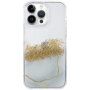 Прозрачен мраморен кейс с камъчета за iPhone 14 Pro Max - бял