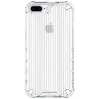 Устойчив лъскав кейс с вертикална мрежа за iPhone 7 Plus / 8 Plus - прозрачен