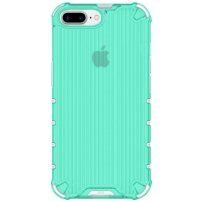 Устойчив лъскав кейс с вертикална мрежа за iPhone 7 Plus / 8 Plus - зелен