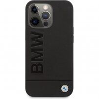 BMW Leather Hot Stamp кейс за iPhone 14 Pro Max - черен