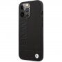 BMW Leather Hot Stamp кейс за iPhone 14 Pro Max - черен