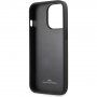 BMW Leather Hot Stamp кейс за iPhone 14 Pro Max - черен