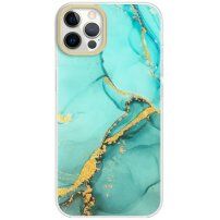 Защитен мраморен кейс за iPhone 12 Pro Max - тюркоазен