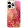 Защитен мраморен кейс за iPhone 14 Pro Max - червен