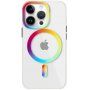 Прозрачен кейс с MagSafe за iPhone 14 Pro Max - цветовете на дъгата