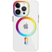 Прозрачен кейс с MagSafe за iPhone 14 Pro Max - цветовете на дъгата