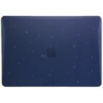 Лъскав прозрачен кейс с пайети за MacBook Air 13" (A2681 / A3113) - тъмносин
