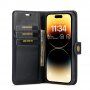 DG.MING 2в1 сваляем флип калъф за iPhone 14 Pro Max - черно