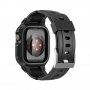 Устойчив Armor калъф с каишка за Apple Watch 45mm / 44mm / 42mm - черно