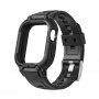 Устойчив Armor калъф с каишка за Apple Watch 45mm / 44mm / 42mm - черно