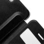 Флип калъф със шпионка за iPhone SE (2016) / 5 / 5S - черно