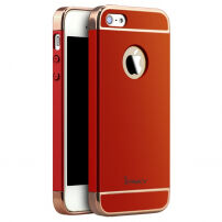 IPAKY елегантен кейс за iPhone 5 / 5S / SE (2016) - червено - златен