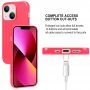 Goospery лъскав кейс от мека пластмаса за iPhone 14 Plus - неоново розов