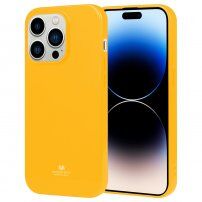 Goospery лъскав кейс от мека пластмаса за iPhone 14 Pro Max - жълт