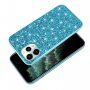 Защитен кейс с пайети за iPhone 14 - червен