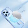 Защитен прозрачен кейс с MagSafe за iPhone 14 Pro Max - лилав