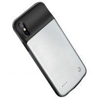 Елегантен кейс с батерия 3200mAh за iPhone X/XS - черен