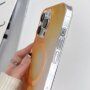 Прозиращ кейс с мотив водни цветове и MagSafe за iPhone 14 Plus - лилав