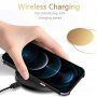 Кейс с джоб за карти и стойка за iPhone 12 Pro Max - лилав