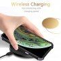 Кейс с джоб за карти и стойка за iPhone X / XS - лилав
