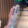 Лъскав мраморен кейс за iPhone 13 - тюркоазен