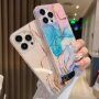 Лъскав мраморен кейс за iPhone 12 Pro Max - старинно розов